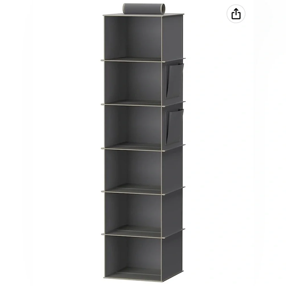 Hanging closet organizer-6 shelf